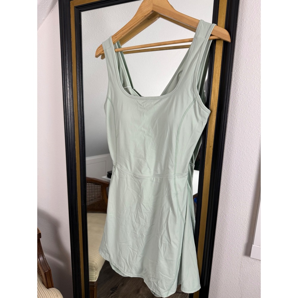 Halara Softlyzero Airy Dress XL Sage Green Built-in Shorts Pockets Activewear